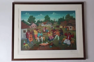 Ivan Generalic, Village Tanz, Siebdruck, Unterzeichnet Und Nummeriert 180/260 - Bild 1 von 10