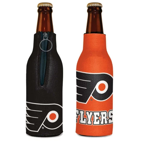 Philadelphia Flyers 12oz Two Sided Bottle Cooler [NEW] Can Holder Foam Koozie Cover
