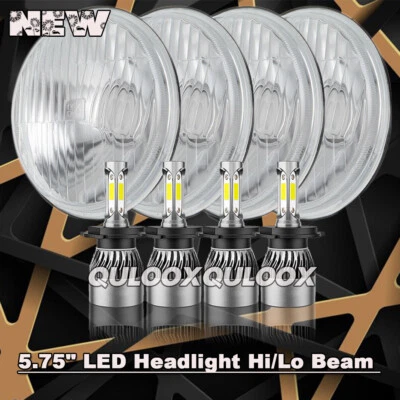 4PCS 5 3/4 5.75" LED Headlights HI/LO Beam for Buick Skylark 1961-1972 GS 455 - Image 1 of 4