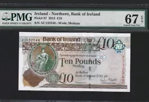 2013 Northern Ireland £10 'Bank of Ireland' PMG67 EPQ SUPERB GEM UNC <P-87> - Picture 1 of 2