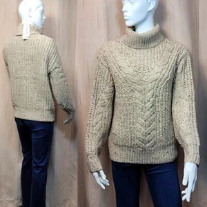 PER UNA Cable Knit ROLL NECK JUMPER with WOOL ~ Size S ~ NEUTRAL (rrp £39.50) - Picture 1 of 7