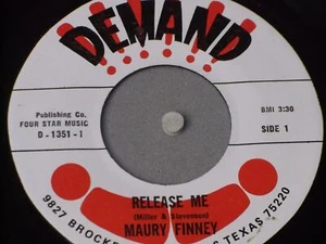Maury Finney:  Release Me/ Jambalaya  U.S  Demand records   7"   Near Mint - Picture 1 of 3
