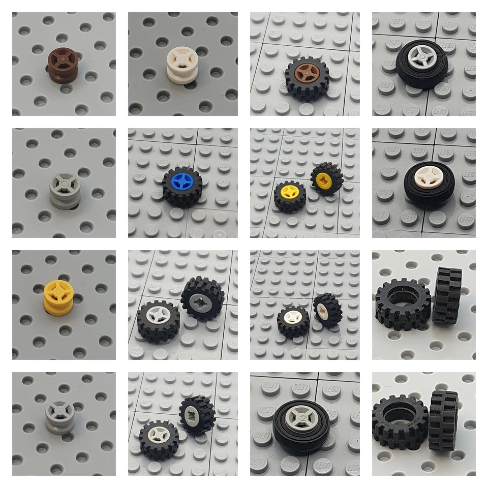 LEGO® Diverse Reifen und Felgen 8mm W01 - div Farben und Mengen - Bild 1 von 2