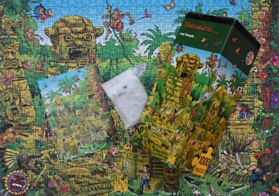 HEYE puzzle cartoon jigsaw 29185 Theurer Lost Temple triangle box 2006 complete - Image 1 of 4