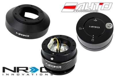 Buje de volante NRG + Gen2 liberación rápida CF para 350z 370z G35 G37 + bloqueo LB Foto 1 de 4