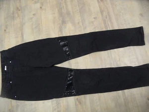H&M dunkle Jeggings schwarz m. Pailletten Gr. 170 TOP KSo318 - Bild 1 von 4