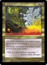Righteous War NM MTG Visions VI Magic Gathering Z2Q