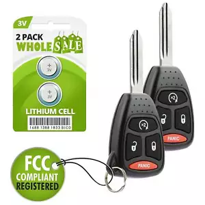 2 Replacement For 2007 2008 2009 2010 2011 Dodge Nitro Key Fob Remote - Picture 1 of 4
