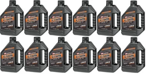 12 1qt Quart Bottles Maxima V-Twin 25W-60 Mineral Motorcycle Engine Oil - Picture 1 of 1