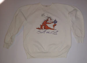 Vintage 1986 Bloom County Bill the Cat Sweatshirt L/Large - Picture 1 of 3