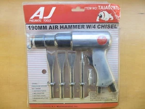 AJ PNEUMATIC 190mm Air Hammer with 4 Chisel No. TAIA0297L PIT-BULL TOOLS - Picture 1 of 5