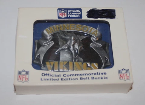Vintage 1986 Minnesota Vikings NFL official licensed Siskiyou LtdEd # Buckle mad Cover