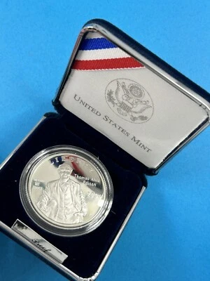 2004-P Thomas Alva Edison Proof 90% Silver Dollar US Mint $1 Coin Box and COA - Image 1 of 4