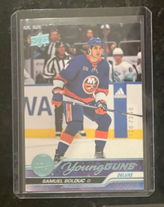 2023-24 UD SERIES 1 SAMUEL BOLDUC YOUNG GUNS ROOKIE CARD DELUXE 126/250 #209