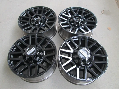 20" FORD F250 F350  FACTORY OEM WHEELS RIMS NEW BLACK - Image 1 of 4