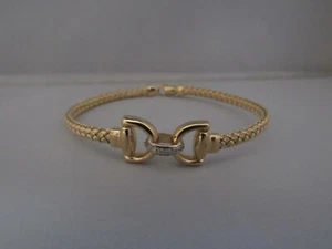 Pulsera femenina/preciosa meshmerise de oro y diamantes de 18 quilates - Italia - nueva en caja - $999 - Imagen 1 de 6