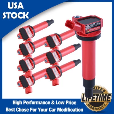 8pcs Ignition Coils UF230 For 2003 2004 2005 2006 2007 LEXUS GS430 GX470 V8 E593 - Image 1 of 4