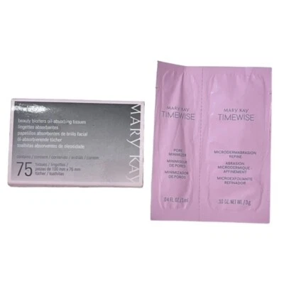 Mary Kay Bundle Beauty Blotters Oil-Absorbing Tissues TIMEWISE Pore Minimizer + - Image 1 of 4