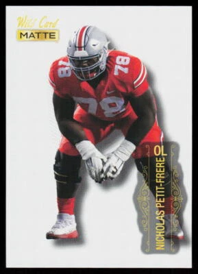 2022 Wild Card Matte Nicholas Petit-Frere #MB-96 FOOTBALL Ohio State White - Image 1 of 2