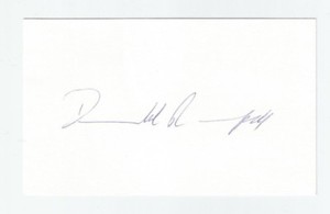 DONALD RUMSFELD Signed Index Card IC AUTOGRAPH Former U.S. Secretary of Defense
