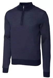 Cutter & Buck Mens Collin Mock Neck Sweater 3XB Liberty Navy - NWT $170 - Picture 1 of 2