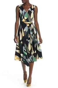 Lafayette 148 New York Women’s Telson Belted Midi Dress With Asymmetrical Hem 10 - Picture 1 of 6