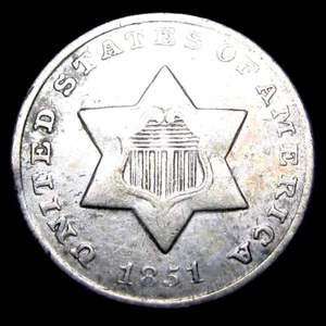 1851-O Silver Three Cent Piece 3cp ---- Stunning Coin ---- #766P - Picture 1 of 2