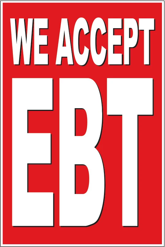 20x30 WE ACCEPT EBT Poster Retail Business Store Window POP Sign rb - Image 1 of 1