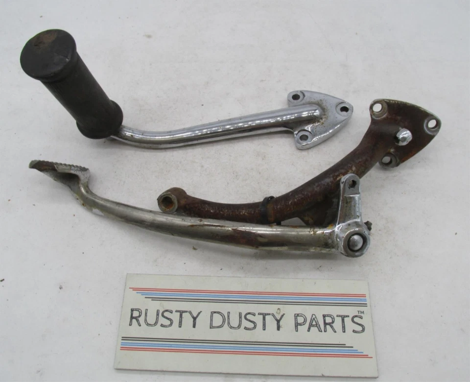 Palanca de control de pie lateral de freno cromado Triumph BSA Vintage Chopper con montaje Foto 1 de 4