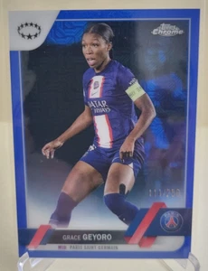 2022-23 TOPPS CHROME UEFA WOMENS GRACE GEYORO #8 BLUE #111/250 PSG - Picture 1 of 2