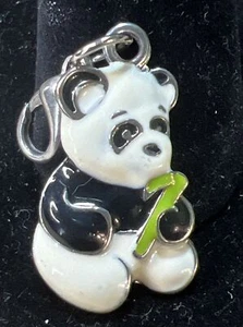 Ganz Webkinz PANDA BEAR Silver Tone Enamel Charm - Picture 1 of 3