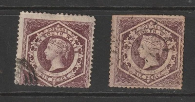 New South Wales NSW Scott# 40b + 40c Used - Image 1 of 2