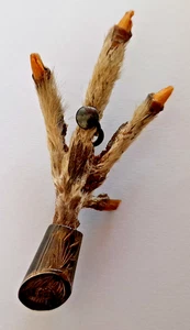 ANTIQUE ETCHED GROUSE CLAW FOOT BROOCH KILT PIN stamped made in BRITAIN #CC - Picture 1 of 6