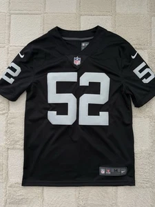 NWOT KHALIL MACK Oakland Raiders Black Nike Stitched Limited Jersey Size Medium - Picture 1 of 7
