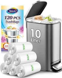 2.6 Gallon 120 Counts Strong Trash Bags Garbage Bags by , Bathroom Trash Can ... - Picture 1 of 8