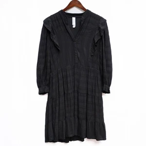 Amadi Tired Ruffle Dress Women's XS Black Boho Whimsygoth Fairy Grunch Prairie - Picture 1 of 7