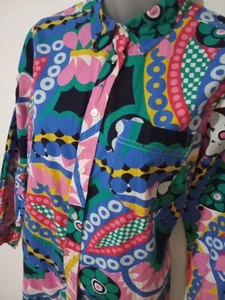 J.Crew Damen Gr. 6 klassisches Ratti Kaleidoskop Hemd Knopfleiste Kragen Baumwolle - Bild 1 von 8