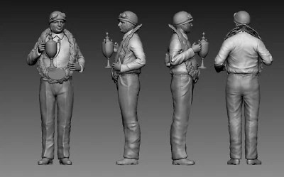 Fangio Car Driver 3D print model 1/18 Scale - Imagen 1 de 4