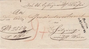 Österreich vollständiger Vorphilabrief - 1850 - Bechin nach Sitzing - Bild 1 von 2