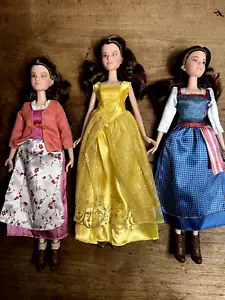 Lot 3 Disney Belle doll Beauty And The Beast Live Action Emma Watson 2016 - Picture 1 of 5