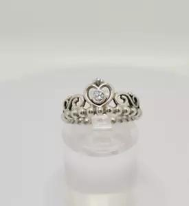Genuine PANDORA Princess Tiara Ring ALE S 925 Silver Size 50 / K~K1/2 #19428 - Picture 1 of 14