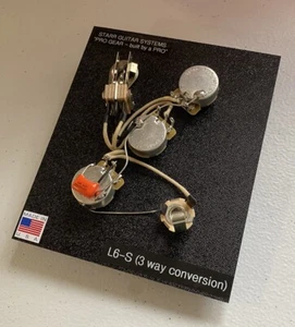 Gibson L6S wiring harness with 3 way Les Paul switch mod NEW! FREE SHIPPING! - Picture 1 of 2
