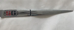 Vintage Mid Century Modern Letter Opener - 1960s Chrome 9” Red/Black - Picture 1 of 8