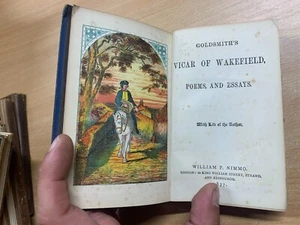 RARE 1877 OLIVER GOLDSMITH THE VICAR OF WAKEFIELD FICTION HARDBACK BOOK (P2) - Bild 1 von 12
