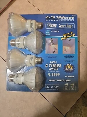 FEIT ELECTRIC CFL R30 FLUORSCENT 4-PACK COSTCO#877397  - Image 1 of 2