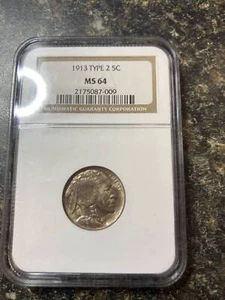 1913 Nickel Indian Head or Buffalo NGC MS-64 - Picture 1 of 4