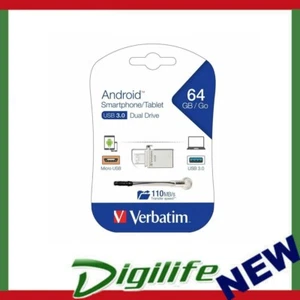Verbatim Store'n'Go OTG Micro USB 3.0 Drive 64GB Dual USB 3.0 and Micro-USB Inte - Picture 1 of 1