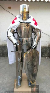 Medieval Armor Suit Templar Cross Wearable Knight Crusader Full Body Costume - Picture 1 of 4