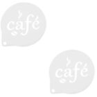 2pcs Coffee Stencil Reusable Powdered Sugar Sieve Template Coffee Decoration