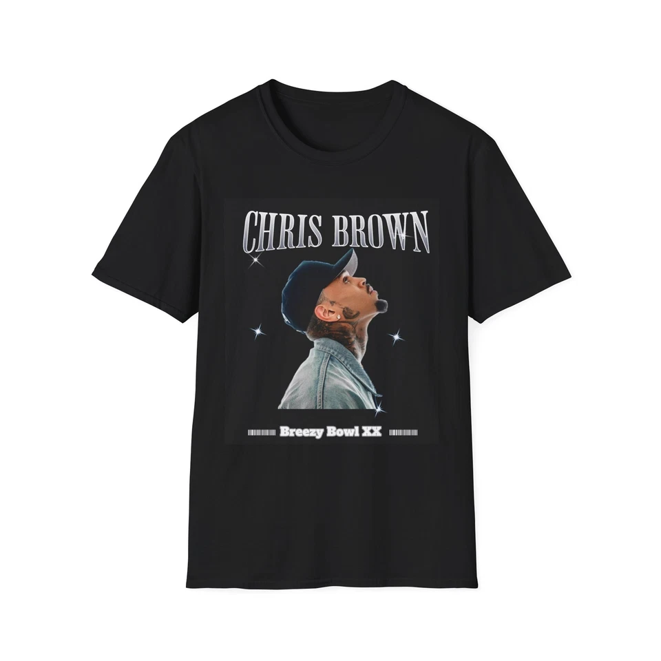 Camiseta Chris Brown Unisex Estilo Suave, Camiseta Fan de la Música, Camisa de Concierto, Ropa Informal, Foto 1 de 1
